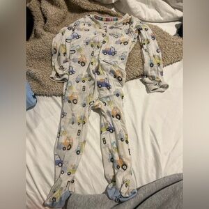 Magnetic Me Footie Pajamas – Construction Trucks – Size 6-9M